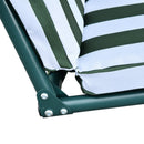 Outsunny- 3 Seater Swing Bench with Adjustable Canopy - Green Stripe