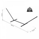 Outsunny Extra-Long Hammock Stand 3.6m - Black