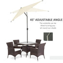 Oasis 3 x 2 m Ajustable Title Crank Garden Parasol - Beige