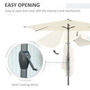 Oasis 3 x 2 m Ajustable Title Crank Garden Parasol - Beige