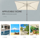 Oasis 3 x 2 m Ajustable Title Crank Garden Parasol - Beige