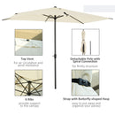 Oasis 3 x 2 m Ajustable Title Crank Garden Parasol - Beige