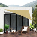 3 m Sun Shade Sail with Metal Rings - Sand