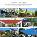 3 m Sun Shade Sail with Metal Rings - Green