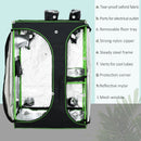 Outsunny Mylar Hydroponic Grow Tent with Vents and Floor Tray for Indoor Plant Growing 90x60x135cm
