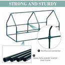 Outsunny Rectangular Steel Frame Greenhouse with 2 Windows - Green