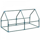 Outsunny Rectangular Steel Frame Greenhouse with 2 Windows - Green