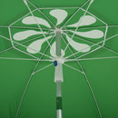 Oasis 1.9 m Beach Umbrella Parasol with Ajustable Angle and Carry Bag - Green