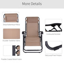 Outsunny Sun Lounger With Pillow - Beige