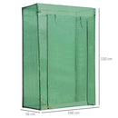 Steel Frame Outdoor Greenhouse with Zipped Roll-up Door