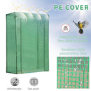 Steel Frame Outdoor Greenhouse with Zipped Roll-up Door