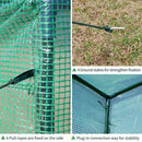 Steel Frame Outdoor Greenhouse with Zipped Roll-up Door