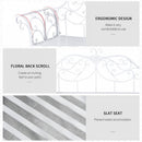 2 Seater Metal Garden Bench - White