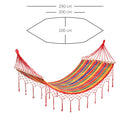 Portable Cotton Hammock Bed - Multi Colour Stripe