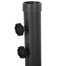 Outsunny 4PCs Fillable Parasol Base w/ Steel Cross Base Garden Umbrella Stand Weight Umbrella Sand Water Plastic Black