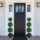 Outsunny Set of 2 Artificial Topiary Trees, with Pot
