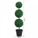 Outsunny Set of 2 Artificial Topiary Trees, with Pot
