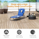 Outsunny  Sun Lounger With Pillow - Blue
