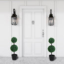 Outsunny Set of 2 Artificial Boxwood Plant Tree's with Pot - Green