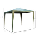 Outsunny 2.7m x 2.7m  Gazebo  Green