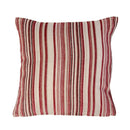 Chenille Varied Stripe 45cm Cushion - Red