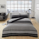 Moxie Stripe Duvet Set - Black