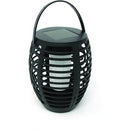 Silver & Stone Solar Powered Moroccan Flicker Flame Table Lantern