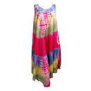 Womens Tie Dye Tunic Dress- Blue
