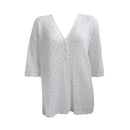 Women's Pointelle Stitch Button Cardigan