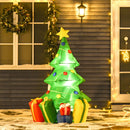 HOMCOM 5ft Inflatable Christmas Tree - Green