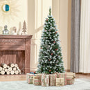 Christmas Time 5FT Artificial Christmas Tree Xmas Pencil Decoration w/ Pinecone Berries
