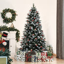 Christmas Time 6FT Artificial Snow Dipped Christmas Tree Xmas Pencil Tree Holiday Decoration