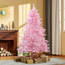 Christmas Time 6FT Pop-up Artificial Christmas Tree Xmas Holiday Tree Decoration Party Pink