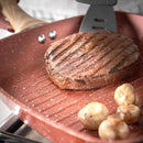 Lewis's  Sovereign Stone Copper Griddle Pan with Soft Touch Handle Home Kitchen