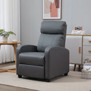 Recliner Grey Sofa Chair PU Leather Massage Armcair w/ Footrest and Remote Control for Living Room, Bedroom, Home Theater