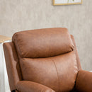 Power Lift Chair Electric Riser Recliner for Elderly, Faux Leather Sofa Lounge Armchair with Remote Control and Side Pocket - Brown