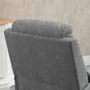 HOMCOM Power Lift Chair Electric Riser Recliner for Elderly, Faux Leather Sofa Lounge Armchair with Remote Control and Side Pocket, Grey