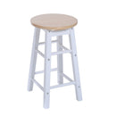 2 Chair Dining Set White 3PC Wooden Kitchen Cart Mobile Rolling Trolley Folding Bar Table Two Stools Chair Storage Shelf With 2 Drawers & 6 Wheels