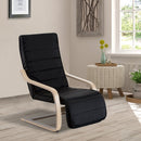 Wooden Recliner Chair-Black