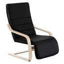 Wooden Recliner Chair-Black