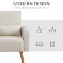 Nordic Armchair Sofa Chair, 72W x 77D x 93Hcm-Cream