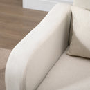 Nordic Armchair Sofa Chair, 72W x 77D x 93Hcm-Cream