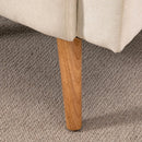 Nordic Armchair Sofa Chair, 72W x 77D x 93Hcm-Cream