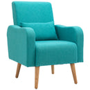 Nordic Armchair Sofa Chair, 72W x 77D x 93Hcm-Teal