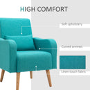 Nordic Armchair Sofa Chair, 72W x 77D x 93Hcm-Teal