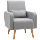 Nordic Armchair Sofa Chair, 72W x 77D x 93Hcm-Grey