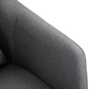 Linen Upholstered Height Adjustable Armchair w/ Pillow Grey