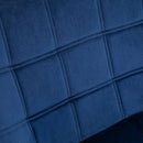 Faux Velvet Upholstered Wide Accent Chair - Blue