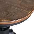 Swivel Bar Stool Vintage Industrial Height Adjustable Kitchen Dining Chair Round Natural Pinewood Seat W/Footrest