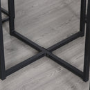 MDF Topped Steel 5-Piece Dining Set Dining Table with 4 Stools - Black/Brown